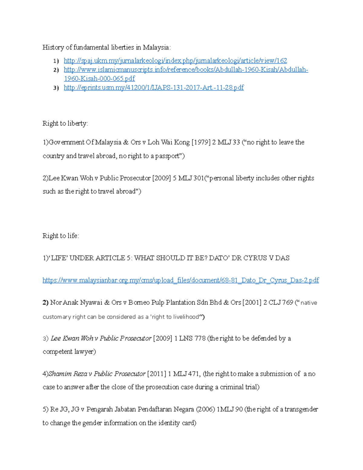 Fundamental Liberties in Malaysia: Key Legal Cases & Rights Analysis ...