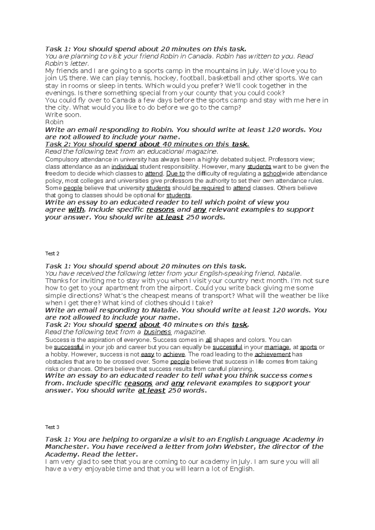 Writing - Rbrhrh - Task 1: You should spend about 20 minutes on this ...