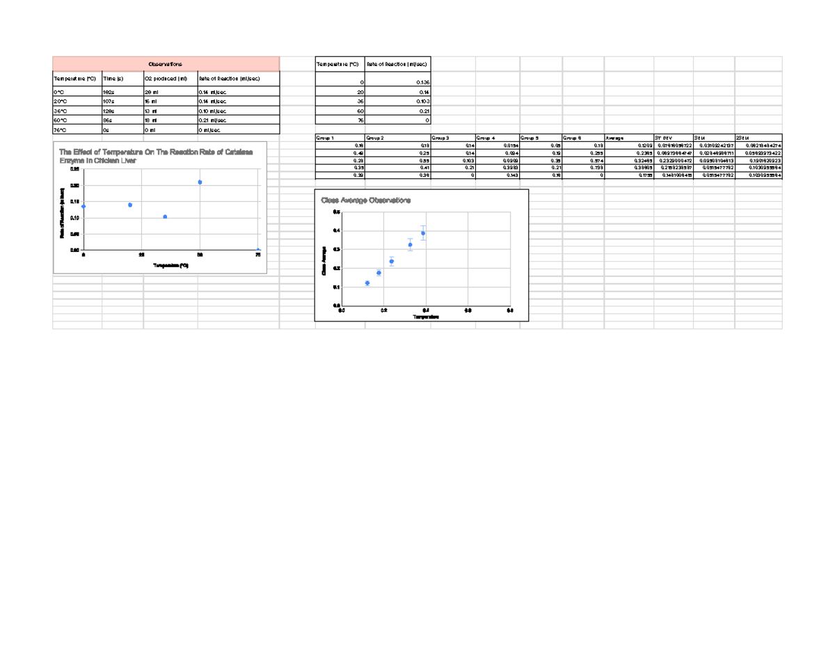 Liver Catalyst Reaction Rate Observations - RXN 101 - Studocu