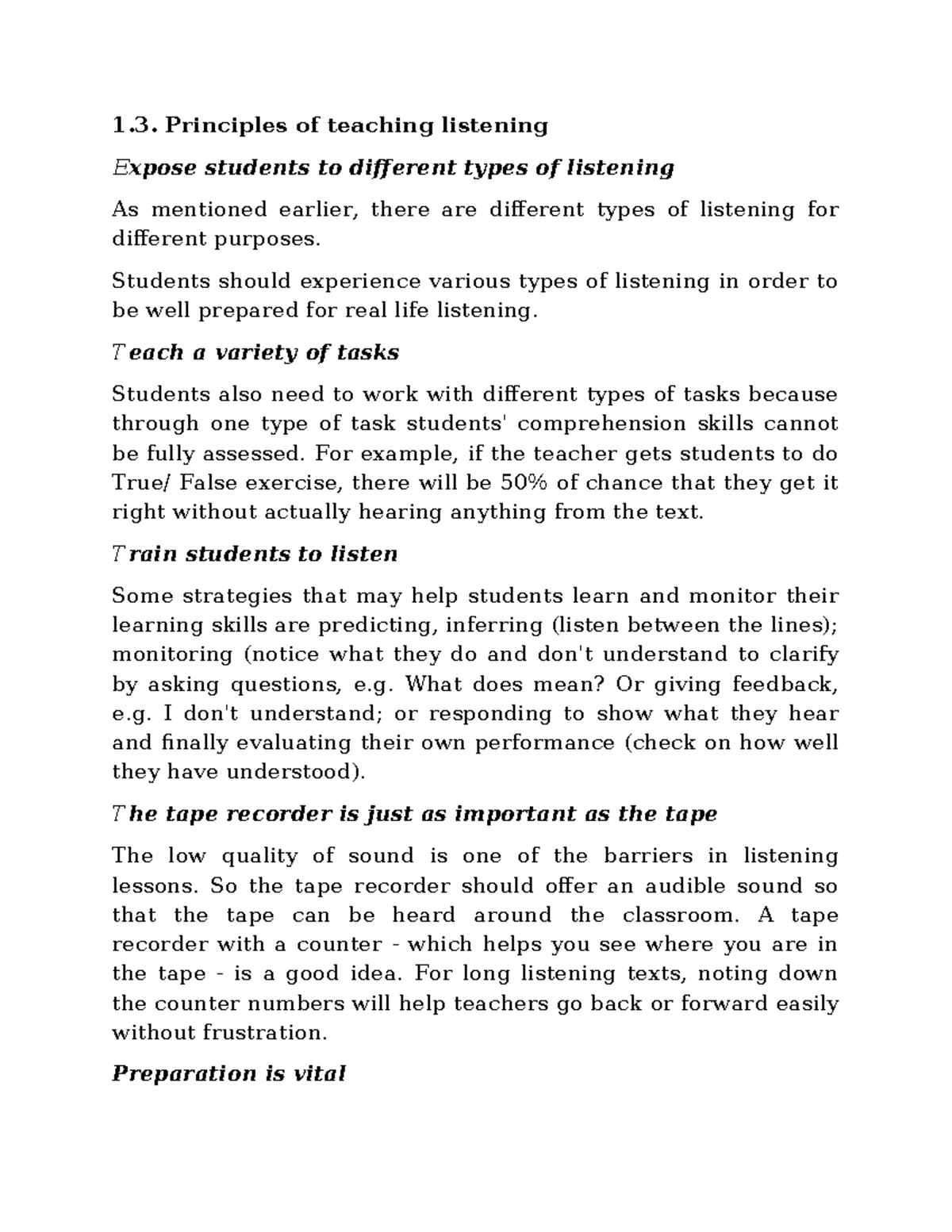 1.3. Principles of Teaching Listening and Speaking Skills in Language ...