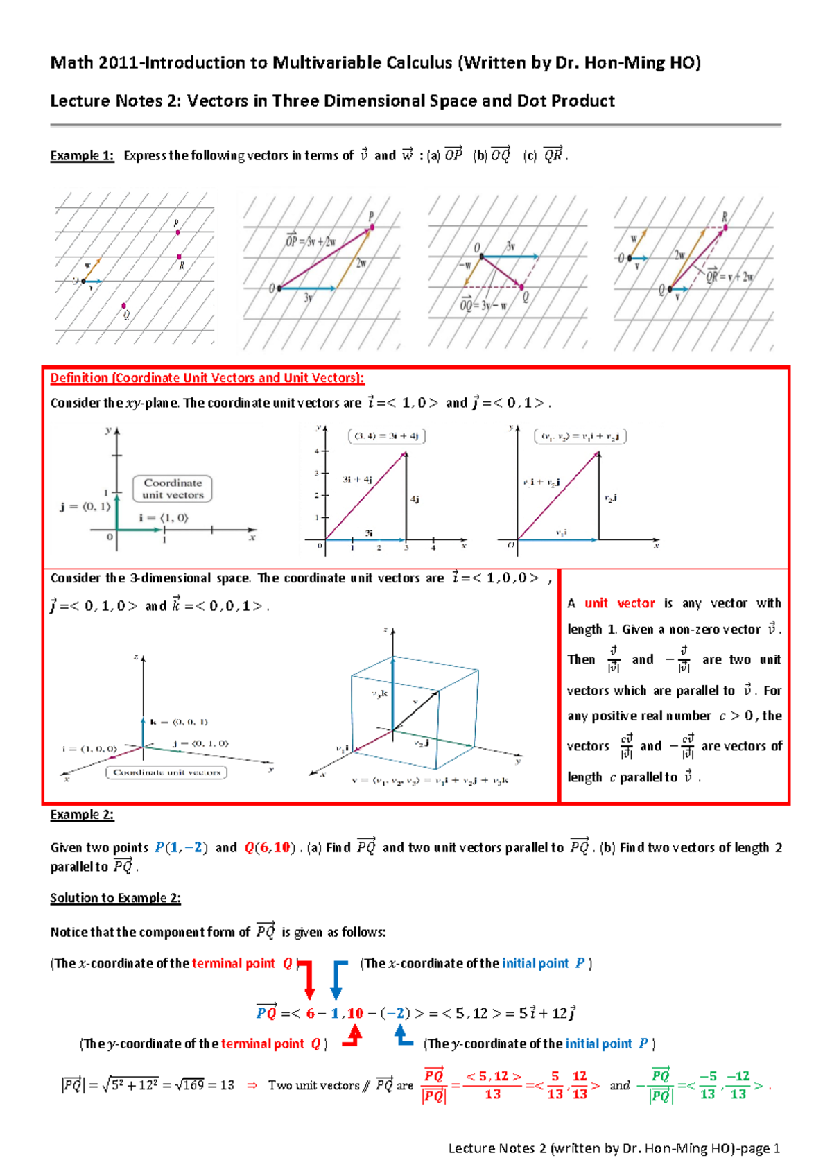 Math+2011-L2%28v2%29 - Math 2011-Introduction to Multivariable Calculus ...