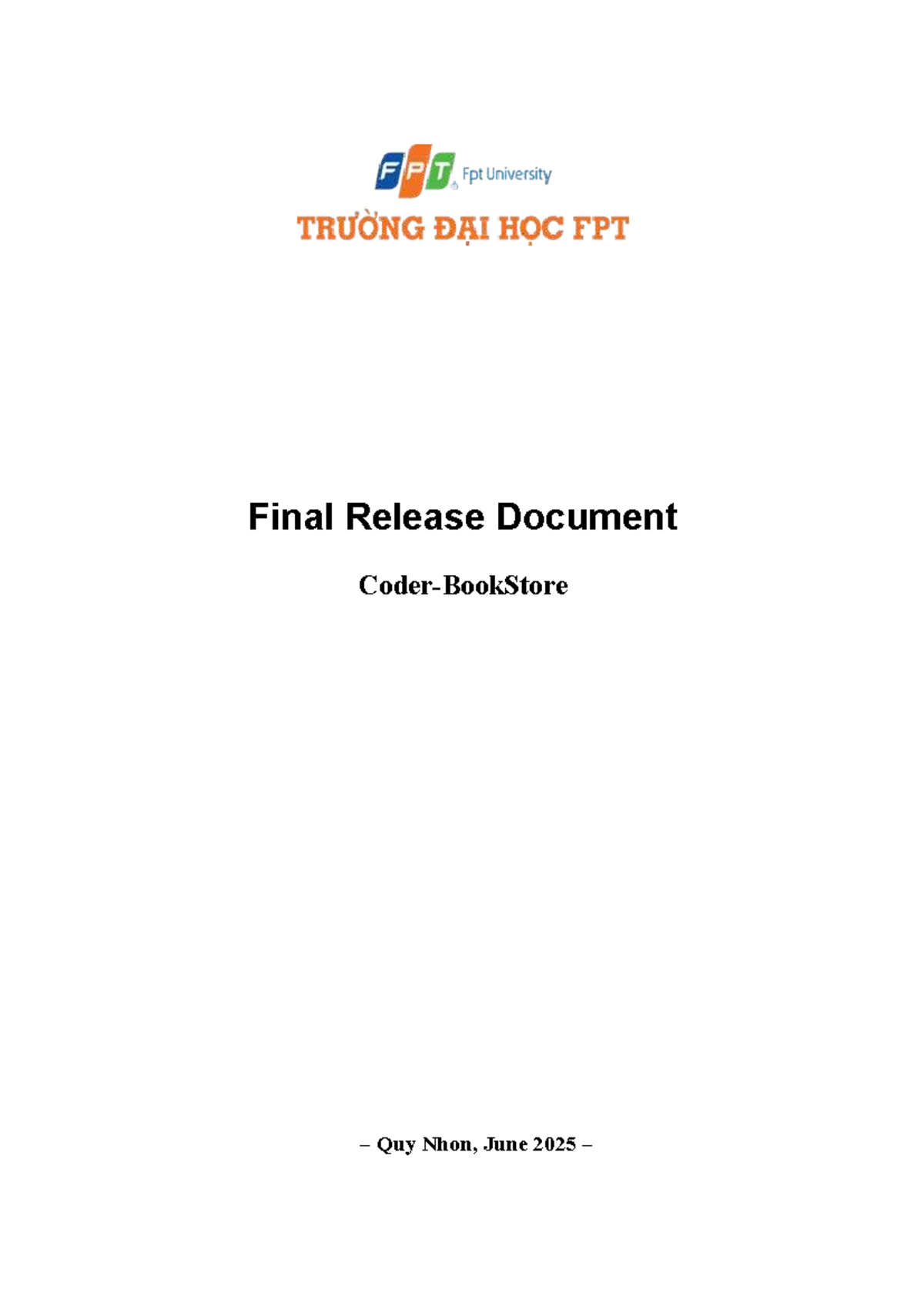 Final Release Document for Coder-Book Store Management System - Studocu