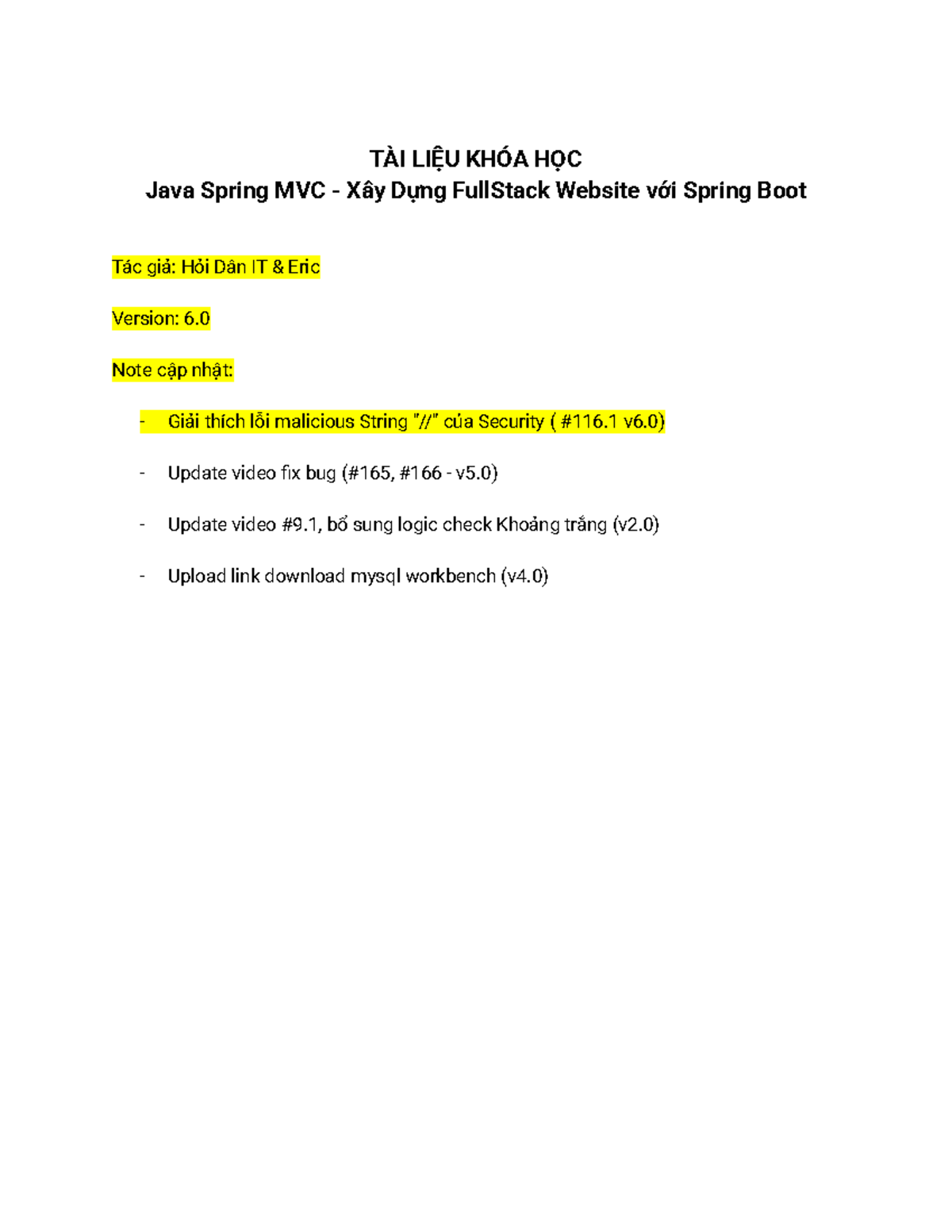 Java Spring MVC - Xây Dựng FullStack Website với Spring Boot - Studocu