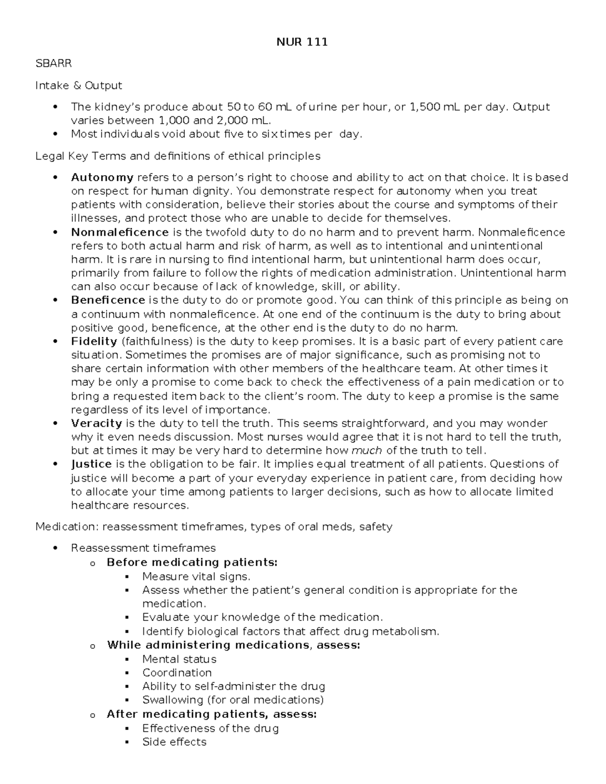 NUR 111 Exam 3 Review: Key Concepts and Quick Study Guide - Studocu