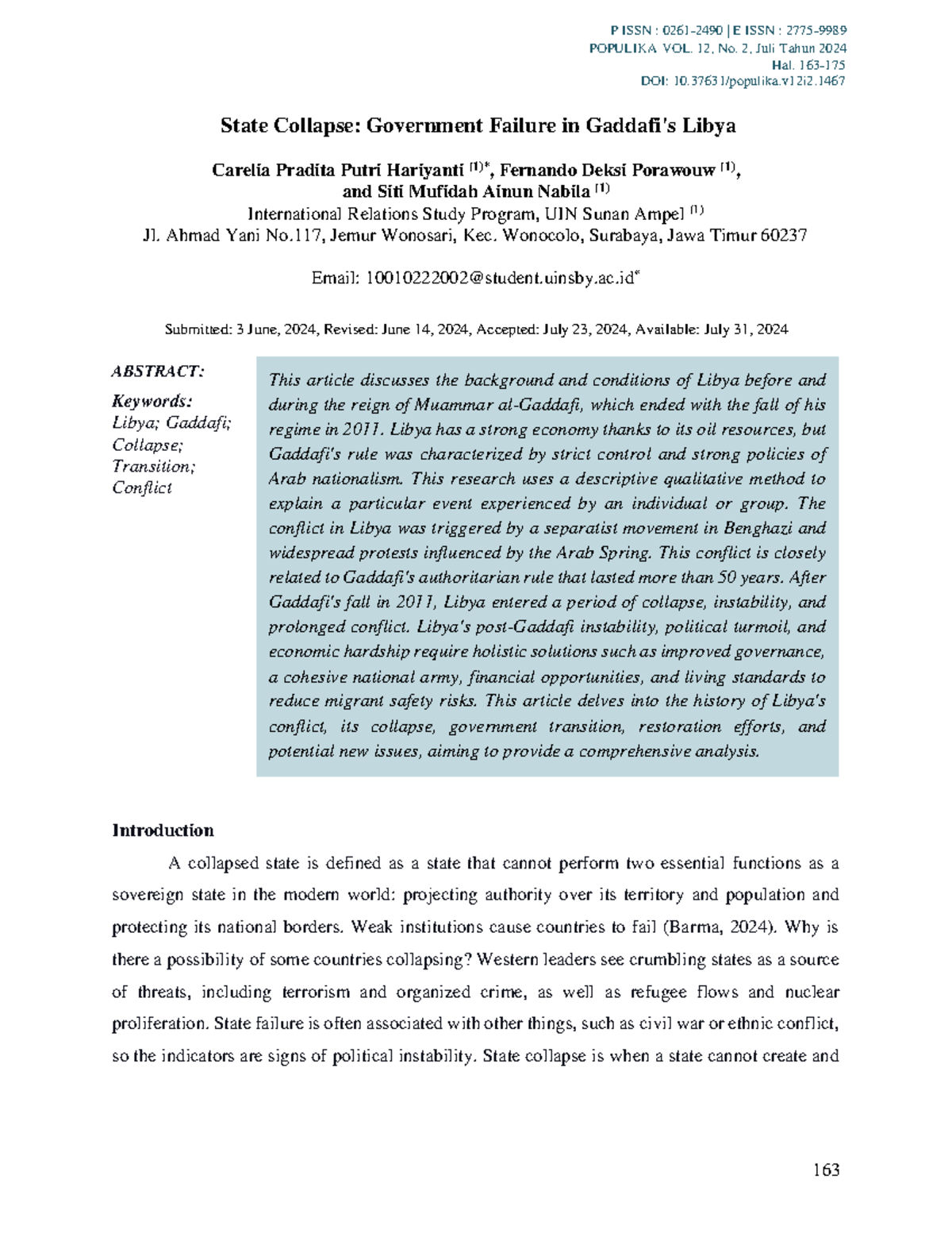 State Collapse and Government Failure in Lia: A Comprehensive Analysis ...