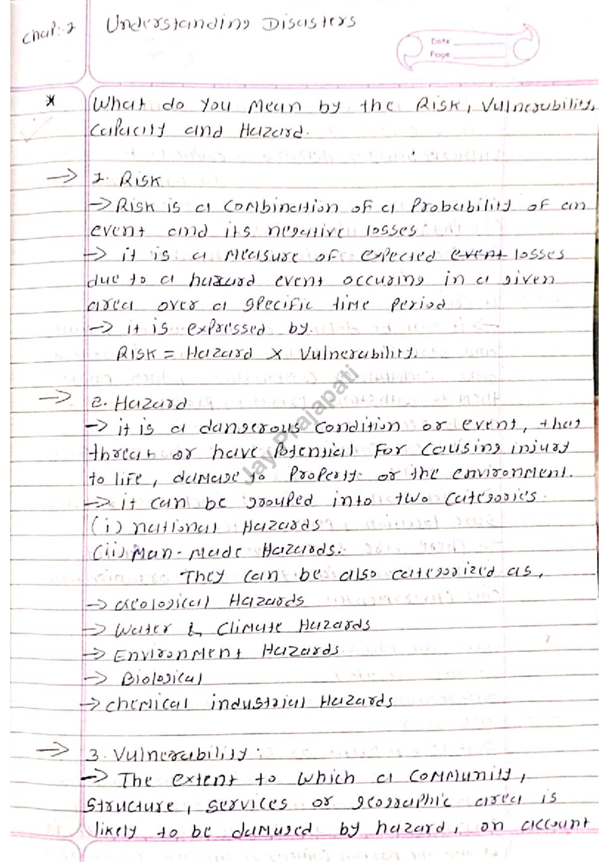 DM aryan note - DM notes - Disaster management - Studocu