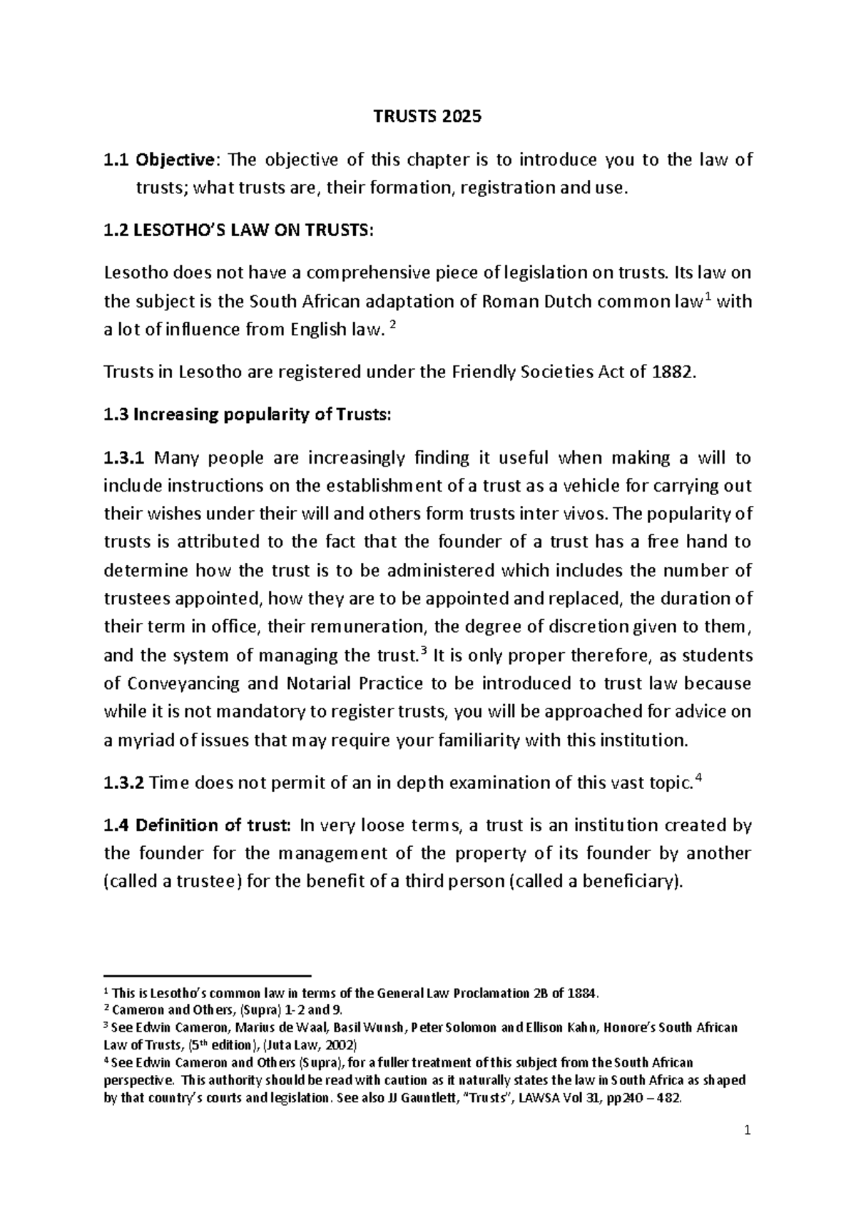 Unit 8 - Trusts: Overview and Legal Framework - Studocu