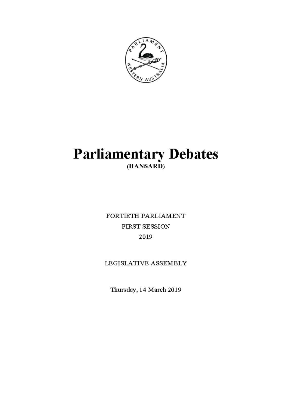 1. Legislative Assembly - Local Government Legislation Amendment Bill ...