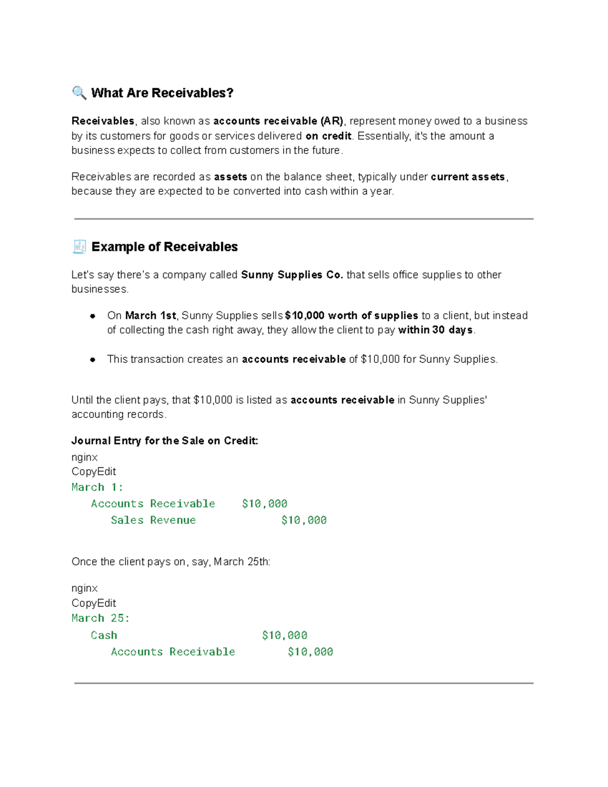 Receivables explained: Understanding accounts receivable (AR) - Studocu