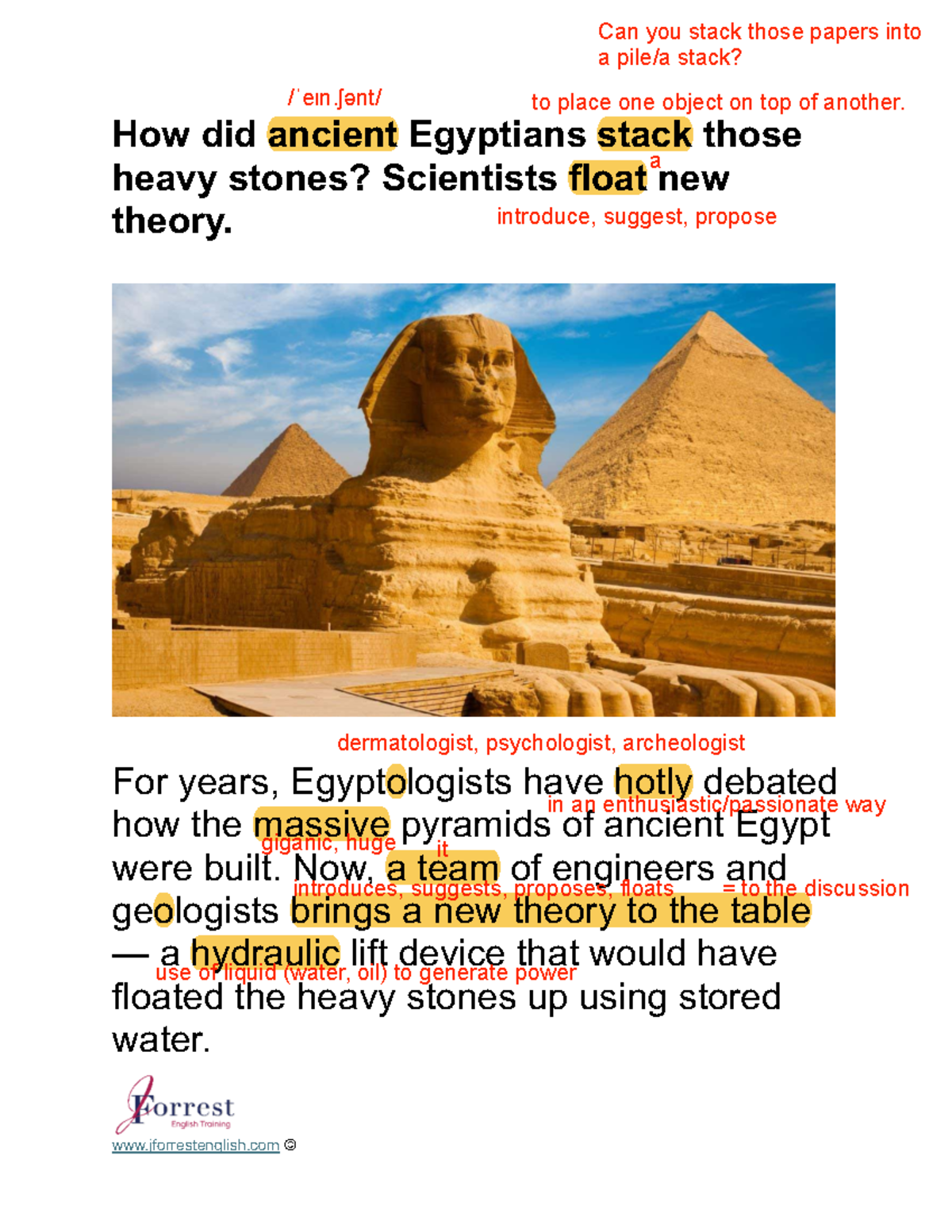 Ancient Egypt Heavy Stones Article By JForrest English - How did ...