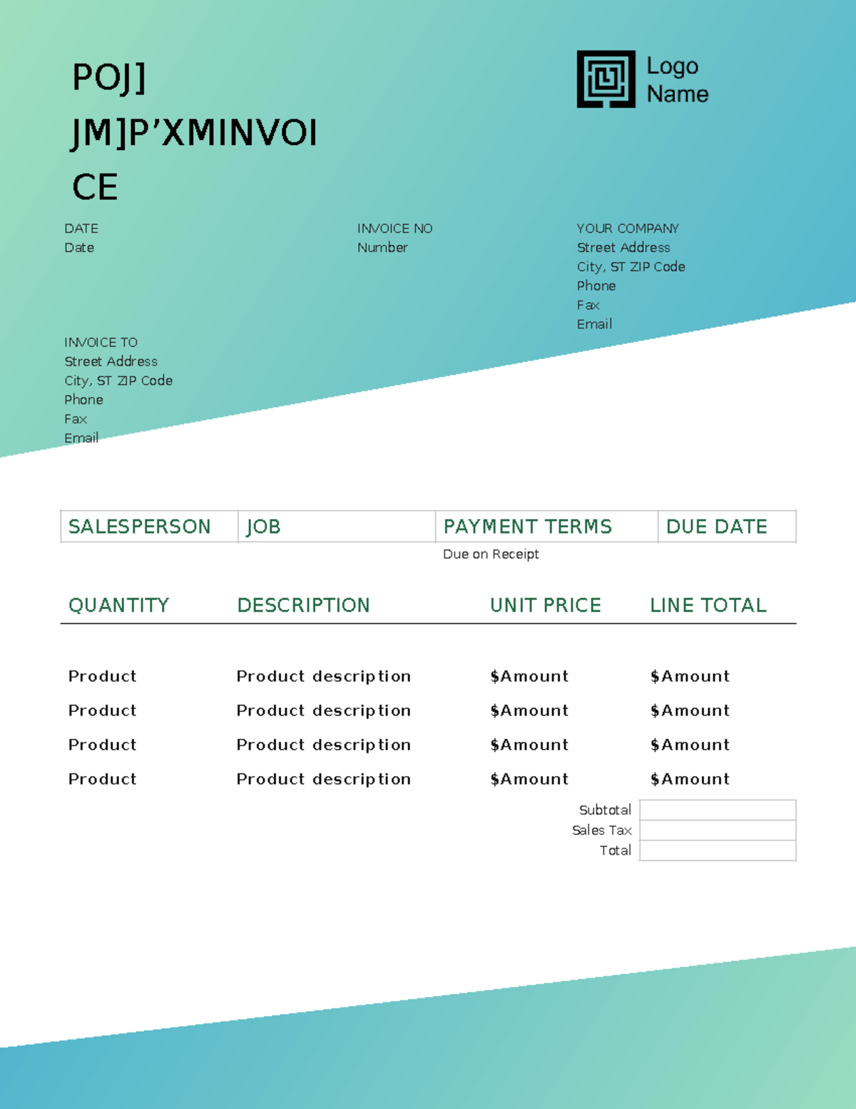 PDF 1 - VSOVIN - POJ] JM]P’XMINVOI CE DATE Date INVOICE NO Number YOUR ...