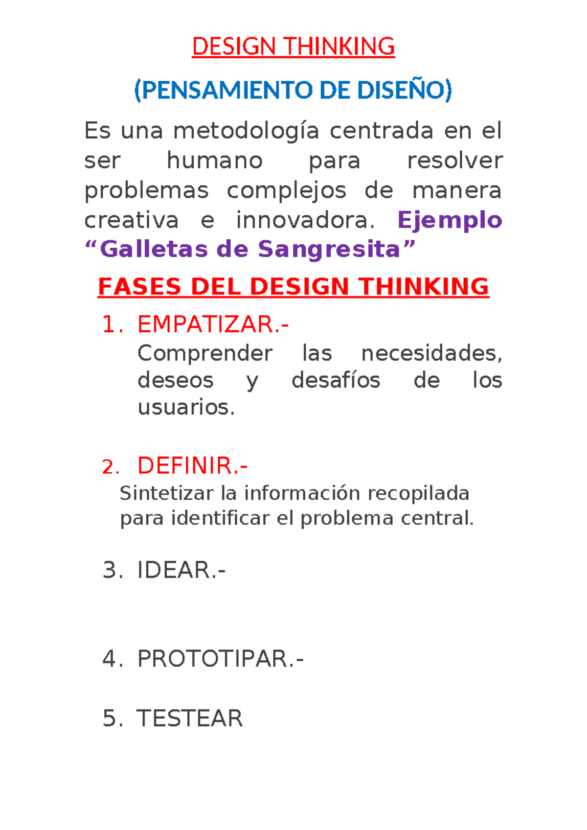 Fases DEL Design Thinking - DESIGN THINKING (PENSAMIENTO DE DISEÑO) Es ...