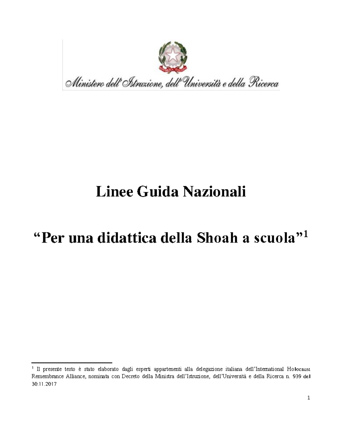 Linee guida nazionali per una didattica della Shoah a scuola - Linee ...