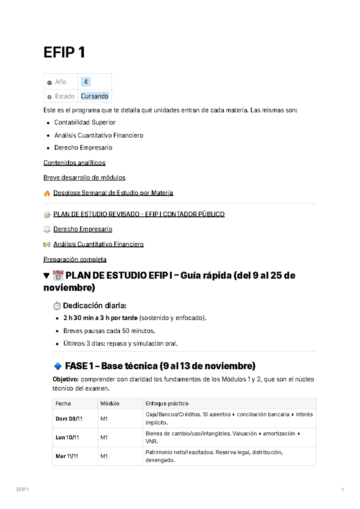 Preparación Completa para EFIP 1: Guía de Estudio y Ejercicios - Document Preview
