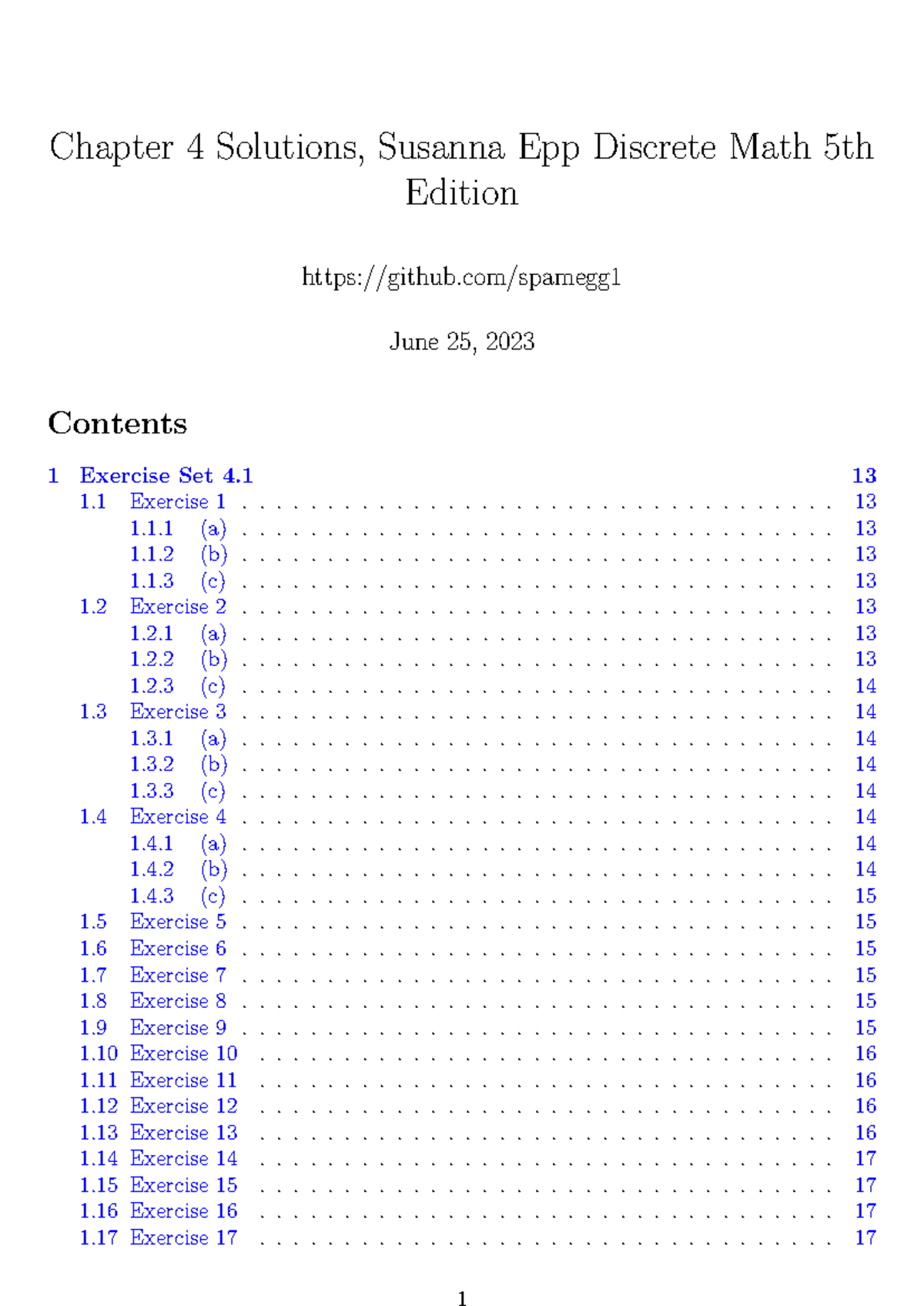 Chapter 4 Solutions - Discrete Mathematics (Susanna Epp) - Studocu