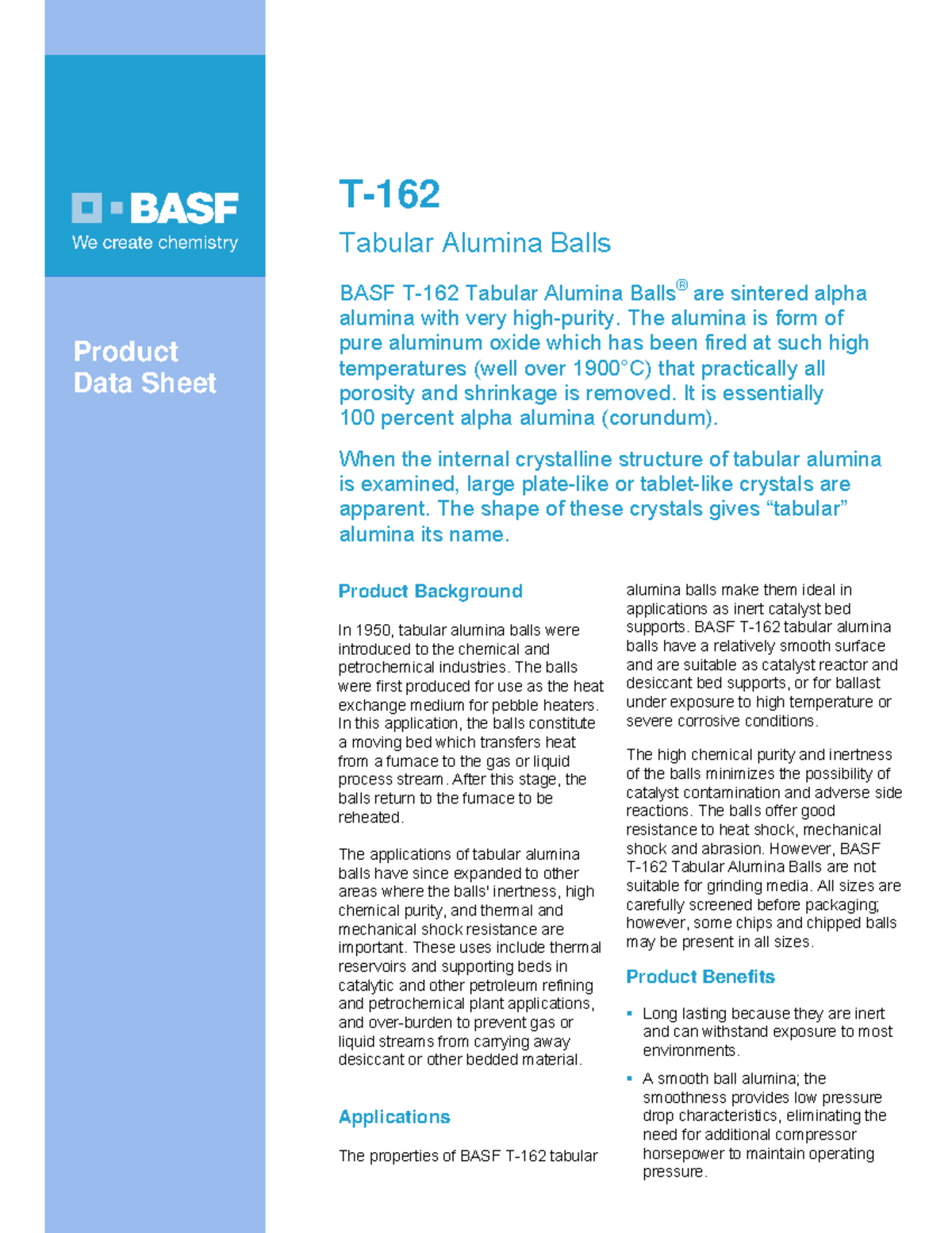 T162 Tabular Alumina Balls Product Data Sheet and Applications Guide ...