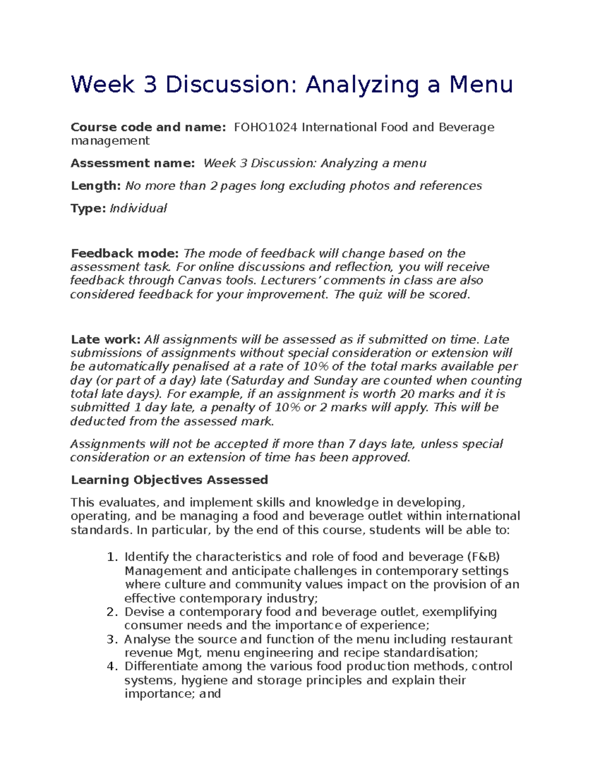 Week 3 Discussion - Topic structure - Week 3 Discussion: Analyzing a ...