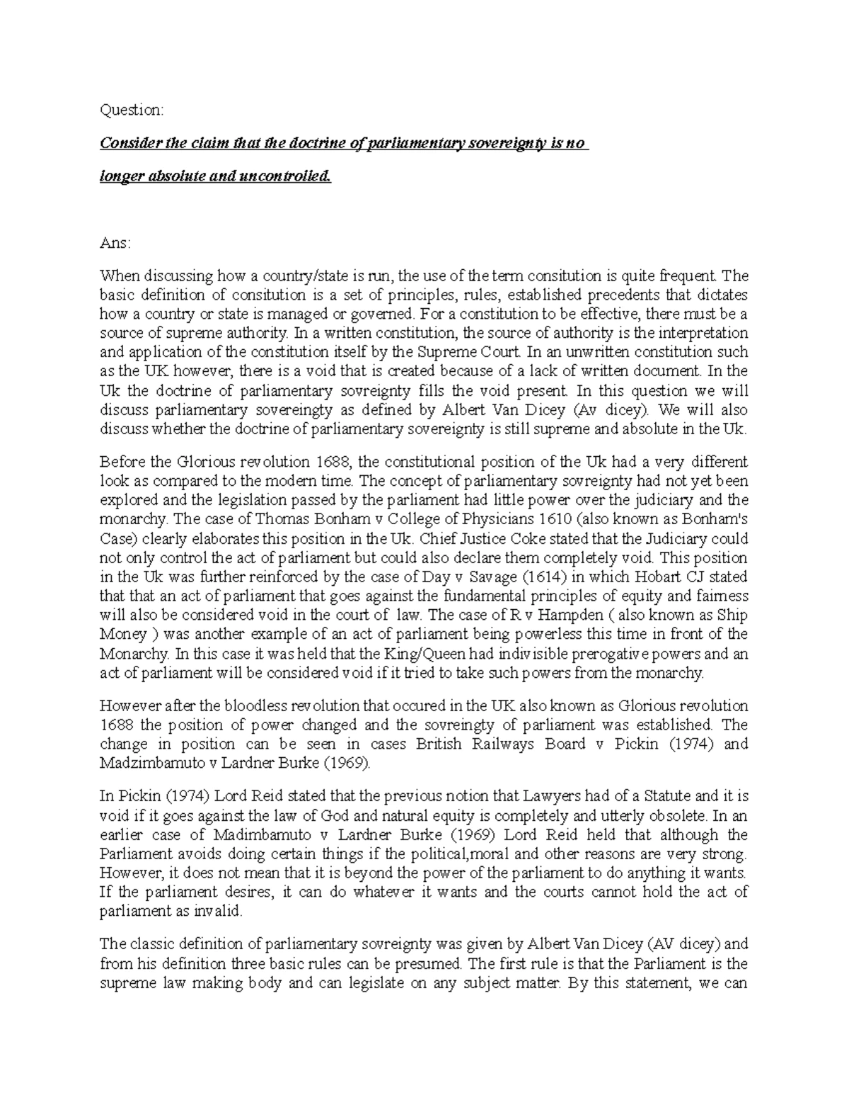 Binding Precedent: Principles and Case Analysis in English Law - Studocu