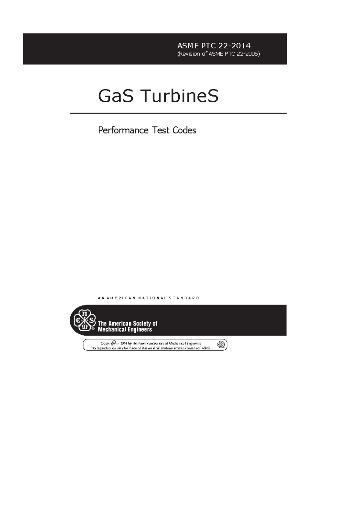 ASME PTC 22-2014 - Performance Test Code for Gas Turbines - Studocu