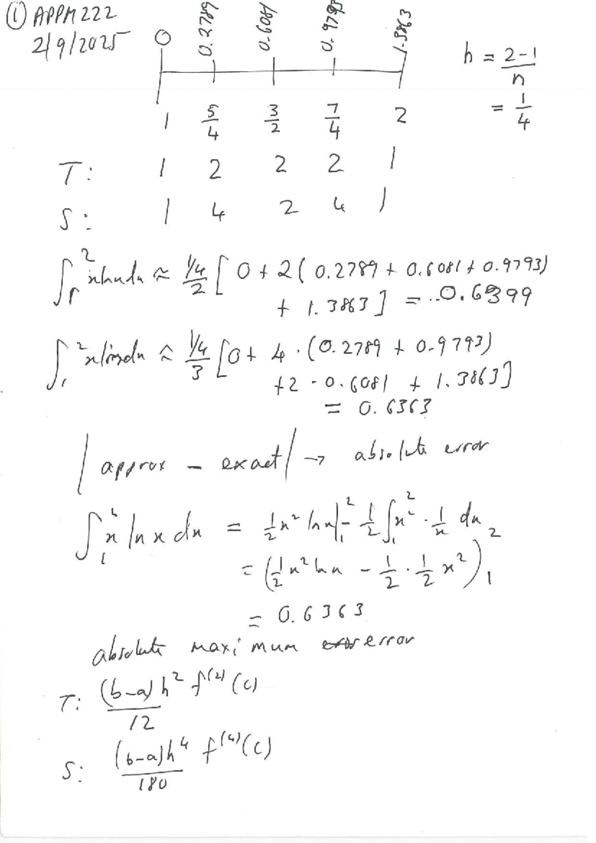 APPM222 Tut Class Notes - September 2025 - Studocu