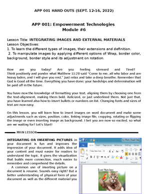 APP 001 Module 11 HAND-OUTS - APP 001: Empowerment Technologies Module ...
