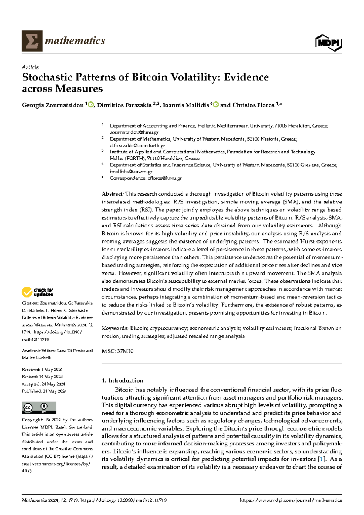 Mathematics 12: Stochastic Analysis of Bitcoin Volatility Patterns ...
