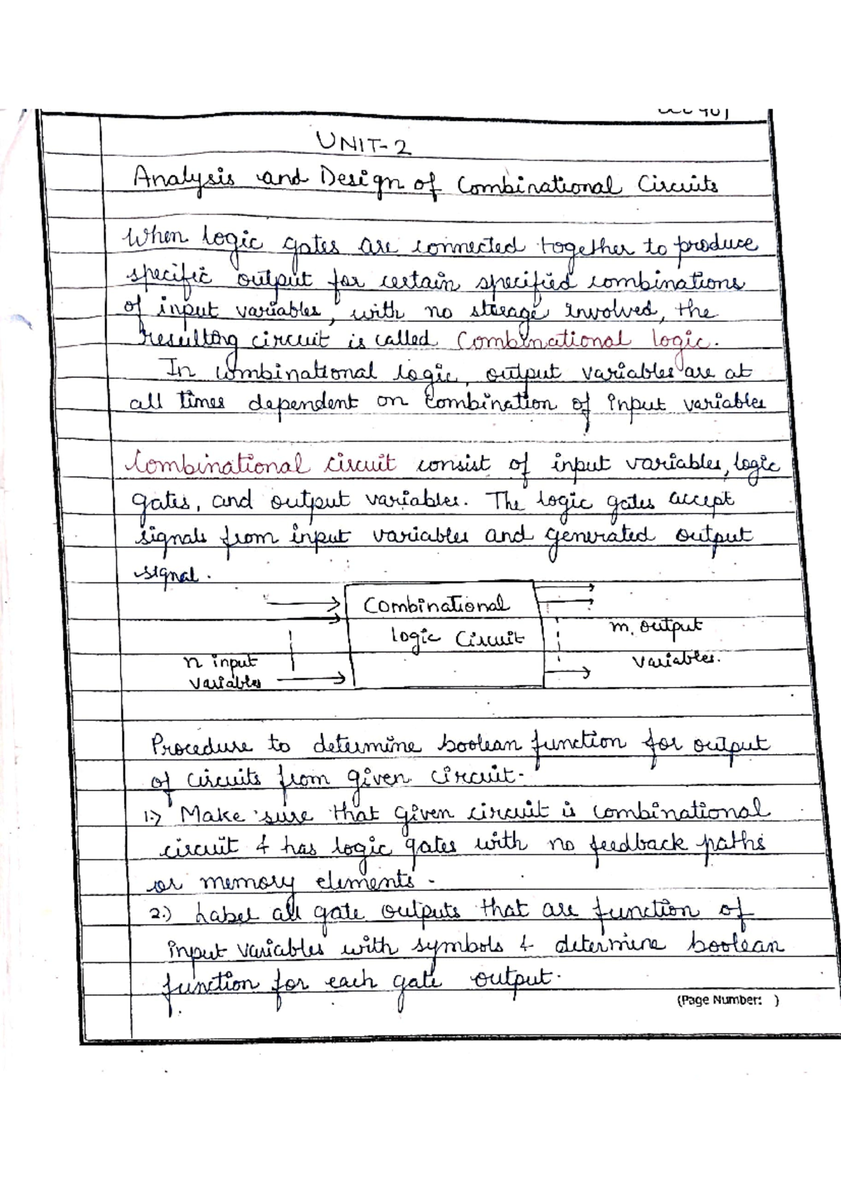 Digital Electronics Unit 2: Combinational Circuit Design and Analysis ...