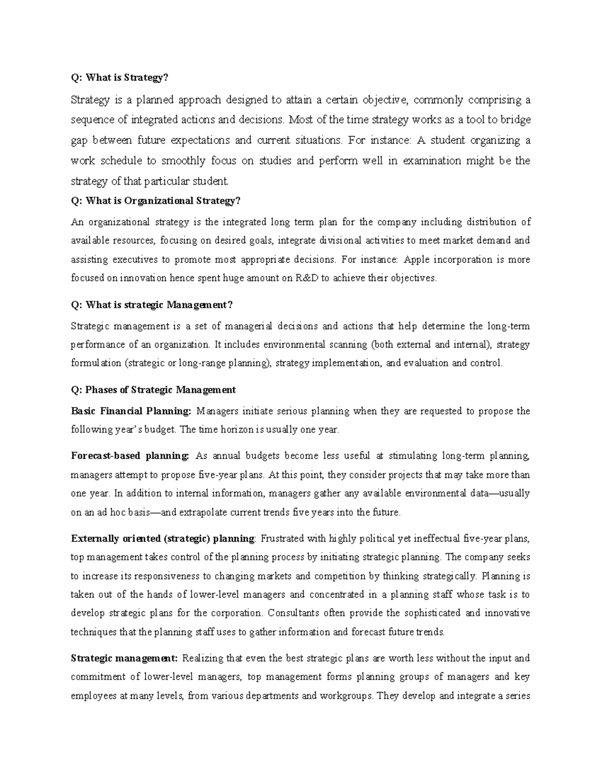 Lecture 1 - Understanding Strategy and Strategic Management - Studocu