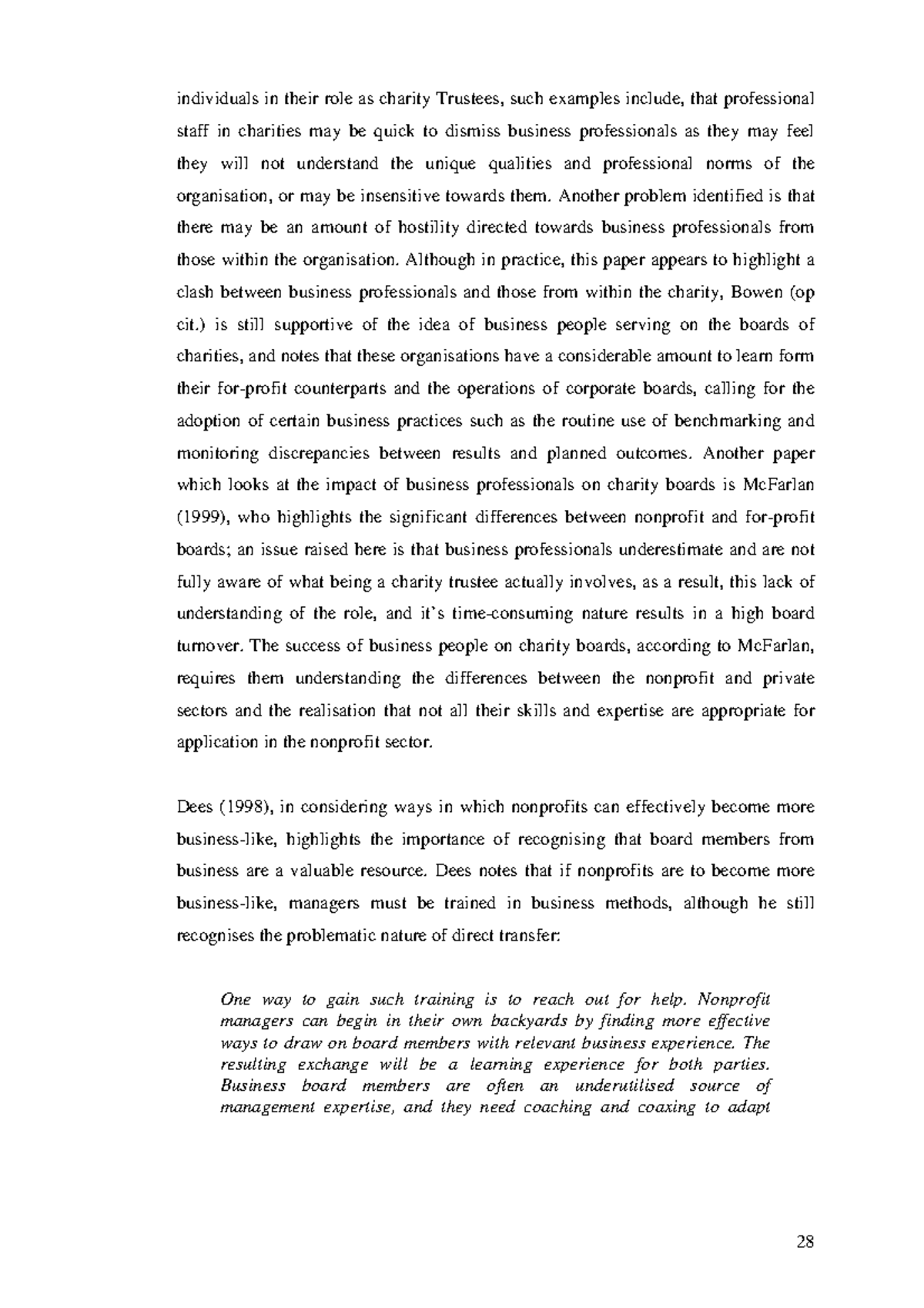 An Investigation of Governance 8 - individuals in their role as charity ...