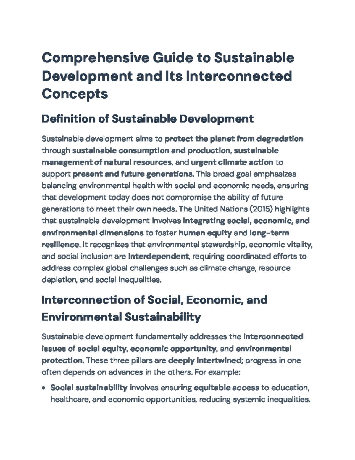 Comprehensive Overview of Sustainable Development and Its Goals (SDG ...