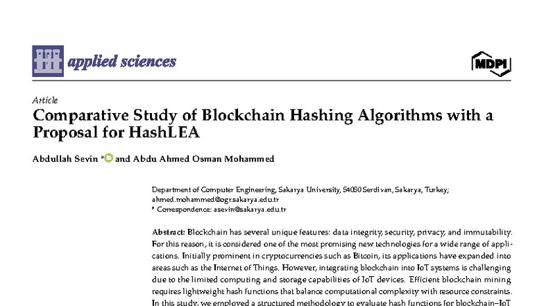 Comparative Analysis of Blockchain Hashing Algorithms: HashLEA Proposal ...