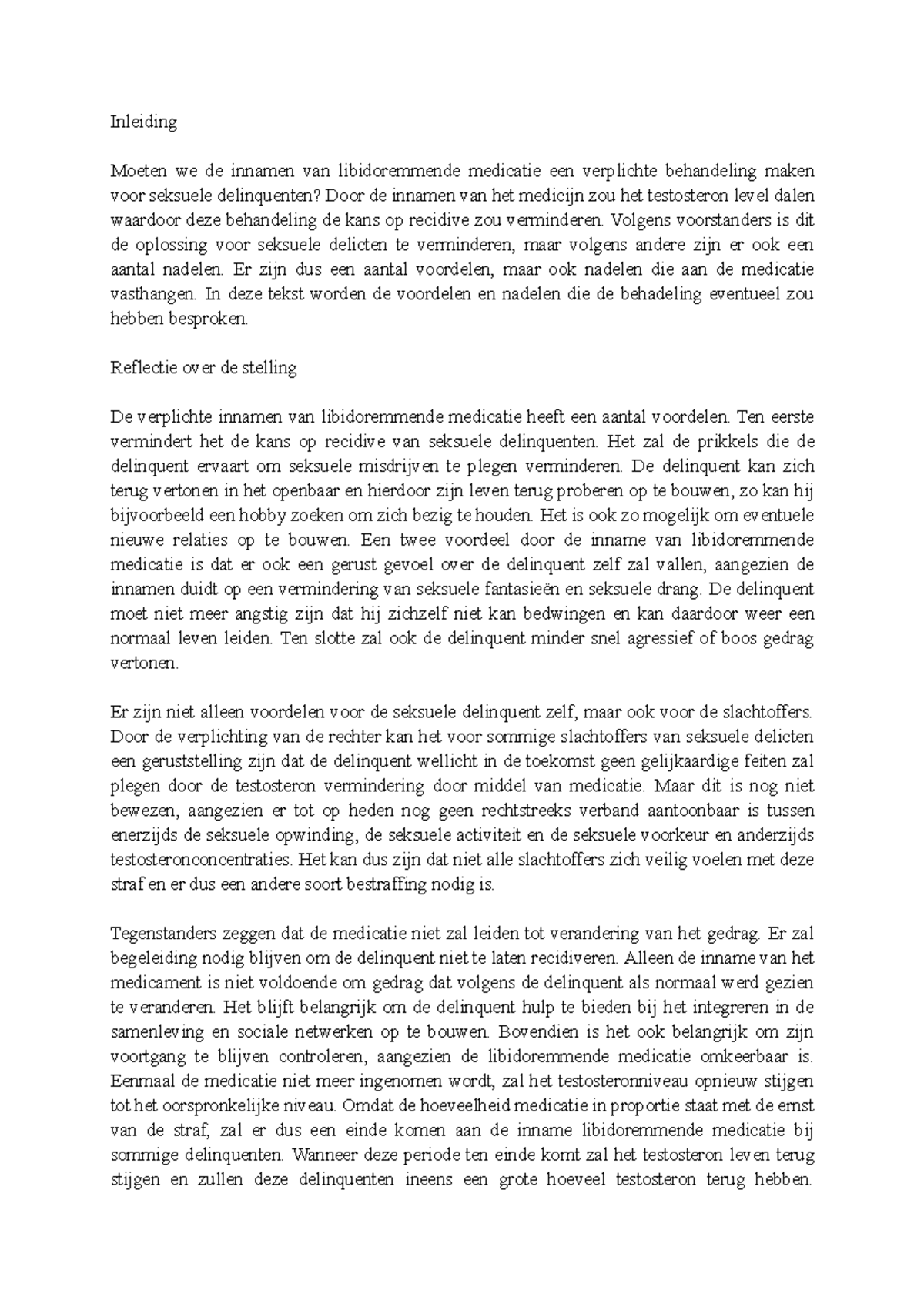 Argumentatieve tekst - monitoraat 4 opdracht - Inleiding Moeten we de ...