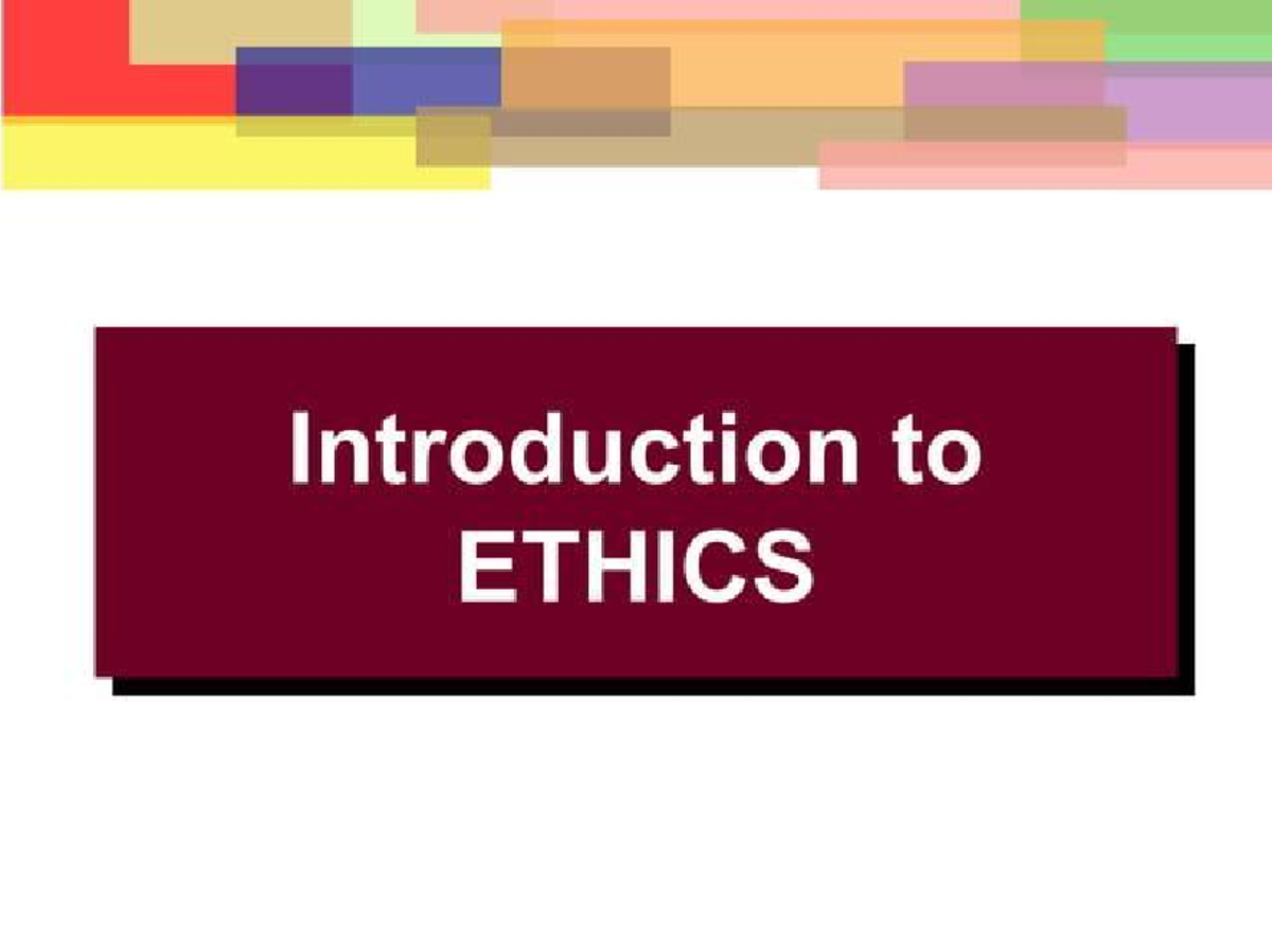 ETH 101: Introduction to Ethics - Key Concepts and Theories Explained ...