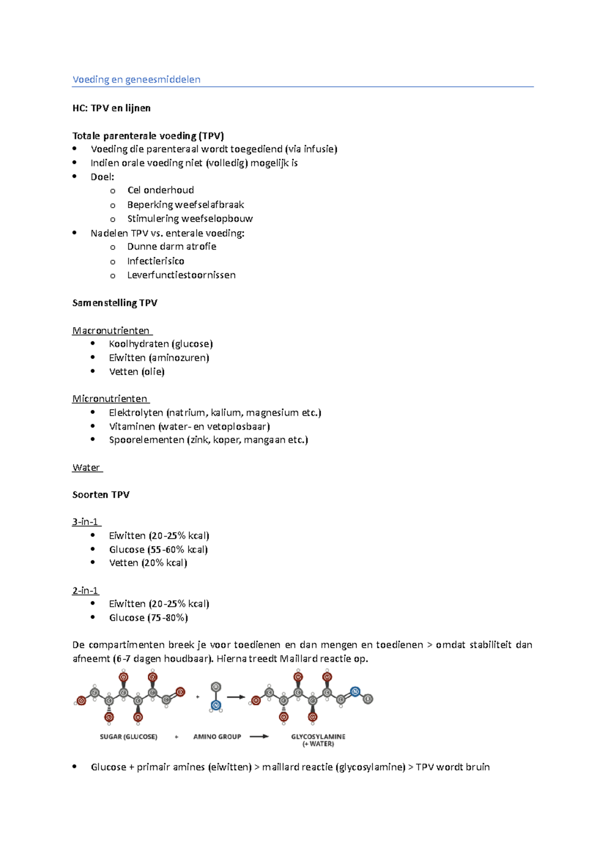 Voeding en Geneesmiddelen: Totale Parenterale Voeding (TPV) HC & OG ...