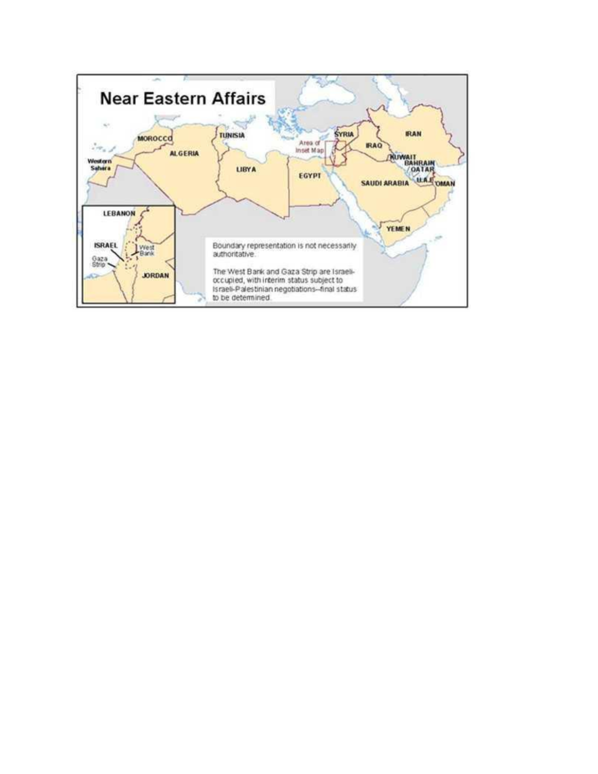 Middle east and n af map - nkl - Near Eastern Affairs TUNISIA SYRIA ...