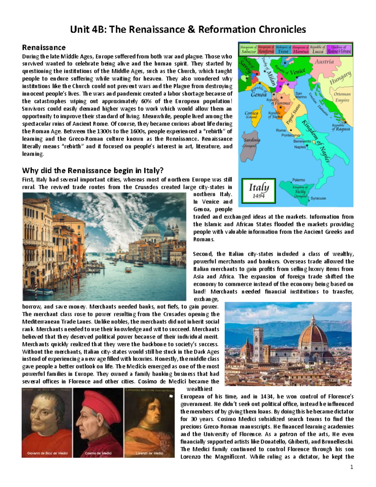 Renaissance & Reformation: Influential Events & Figures in History ...