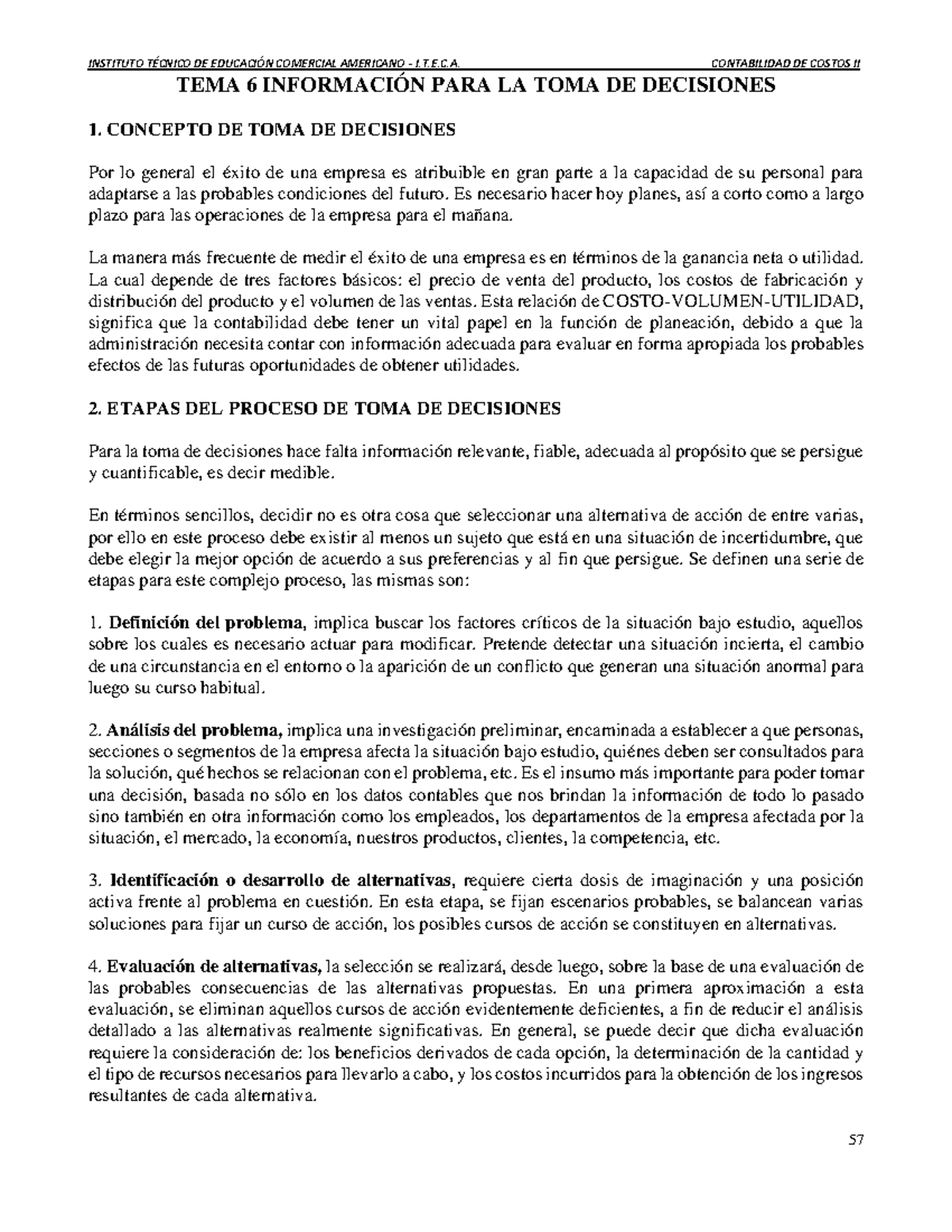 Tema 6: Información para la Toma de Decisiones en la Gestión Empresarial - Document Preview
