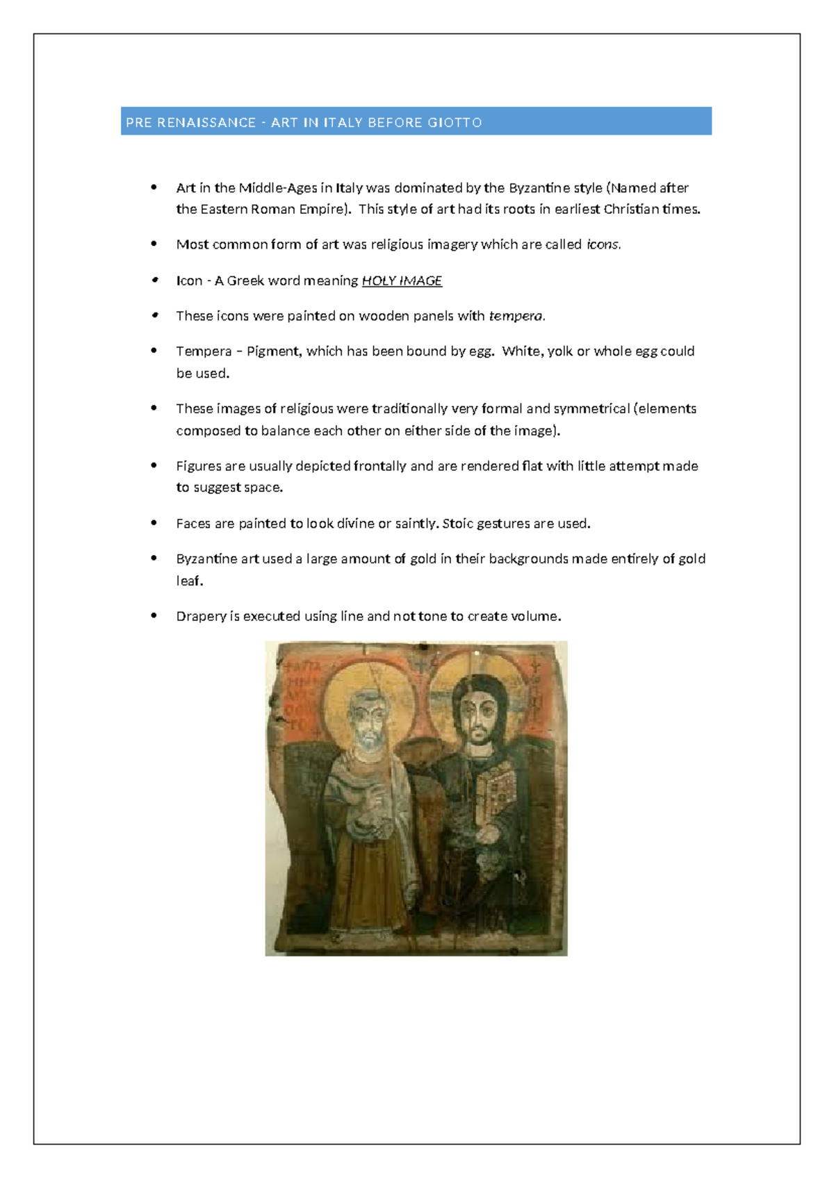 CIM 101 - Pre Renaissance Art: Giotto Class Notes and Analysis - Studocu