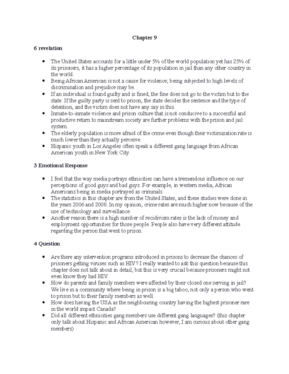 Chapter 9 - Summary notes - Chapter 9 6 revelation The United States ...