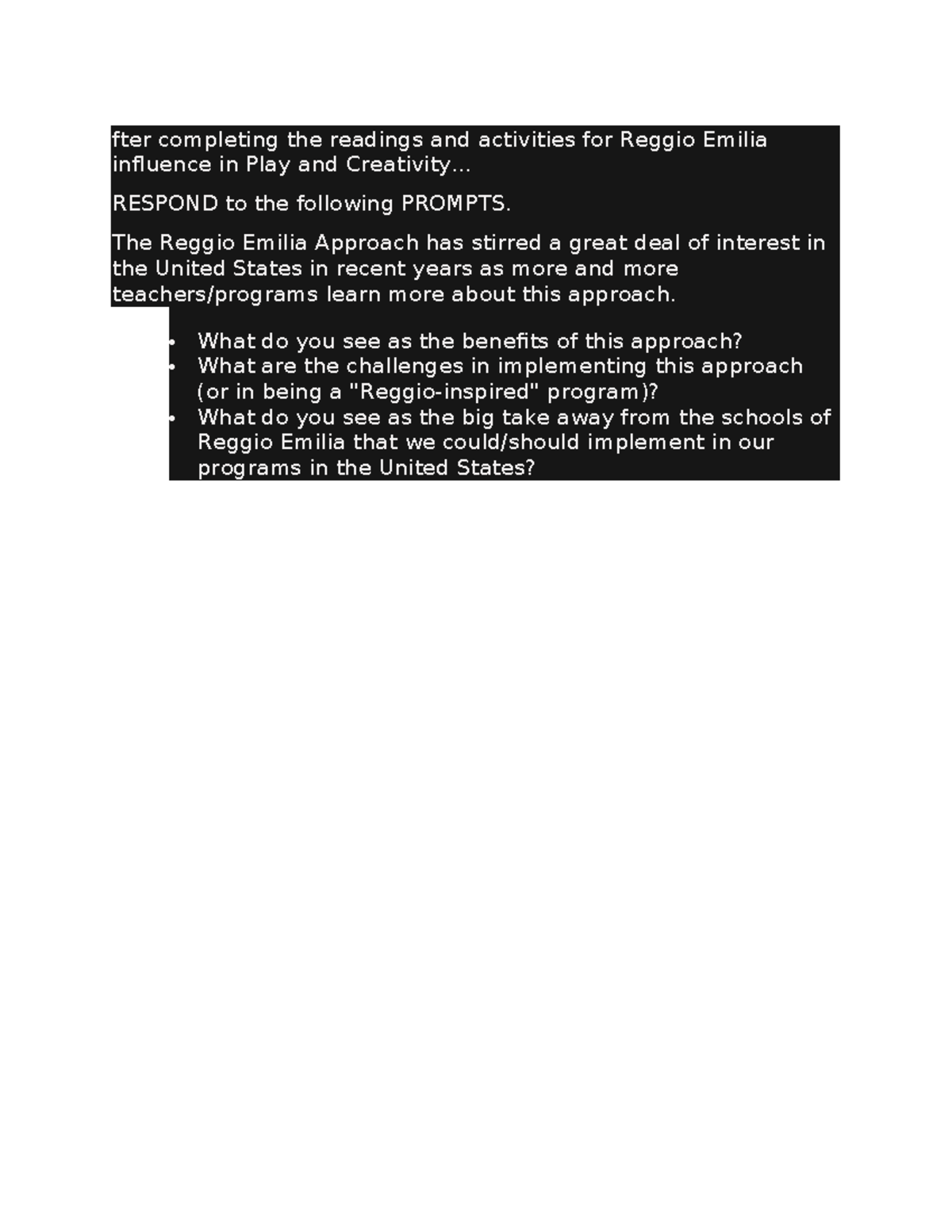 Exploring the Reggio Emilia Approach: Benefits and Challenges in ...