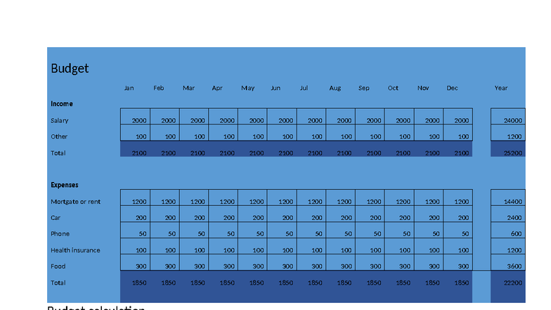 Budget Overview: Income & Expenses Analysis for School - Studocu