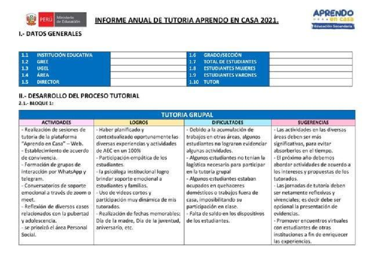 Slidesaver - sadsa - APRENDO PERU Minkterlo de Education INFORME ANUAL ...