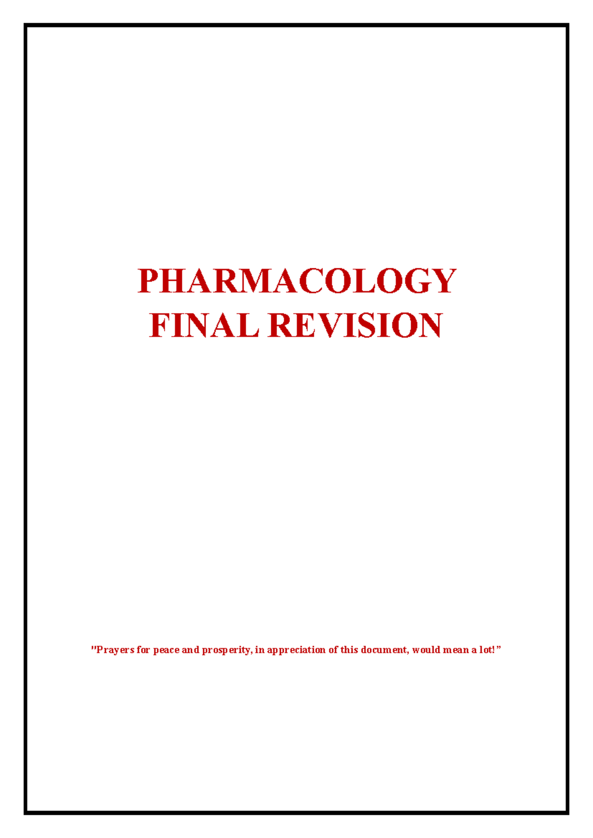Pharmacology Final Exam Review: Key Concepts and Mechanisms - Studocu