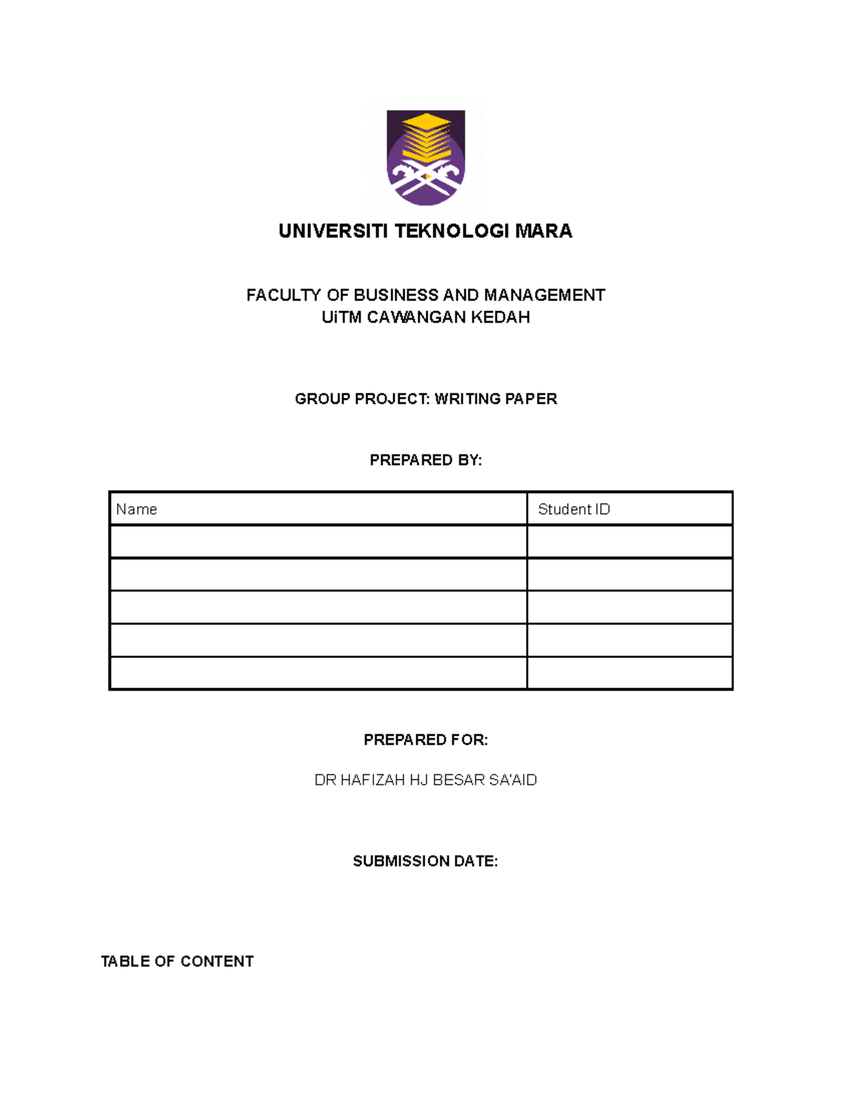 OBM301 Research Paper Writing - Information Research - UNIVERSITI ...