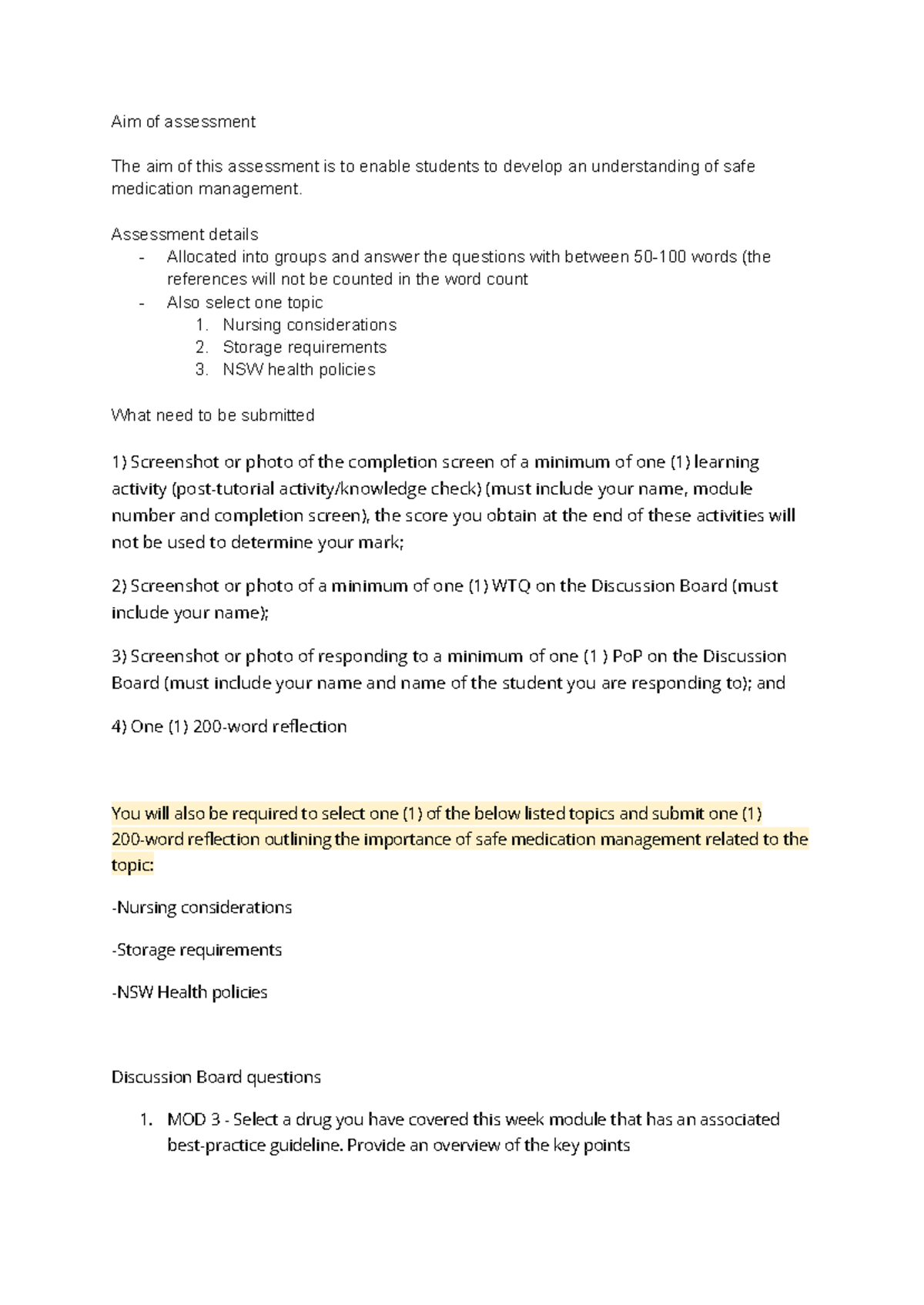 Pharmacology Portfolio YR2: Safe Medication Management Reflection ...