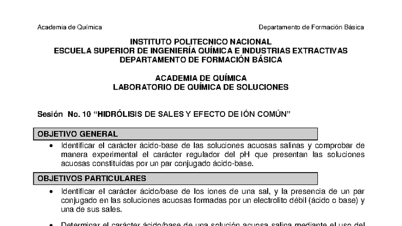 Practica 10 Quimica De Soluciones Esiqie