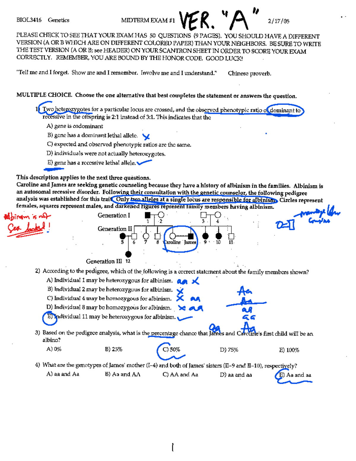 GENE Spring MT1 - Practice Questions and Answers Review - Studocu