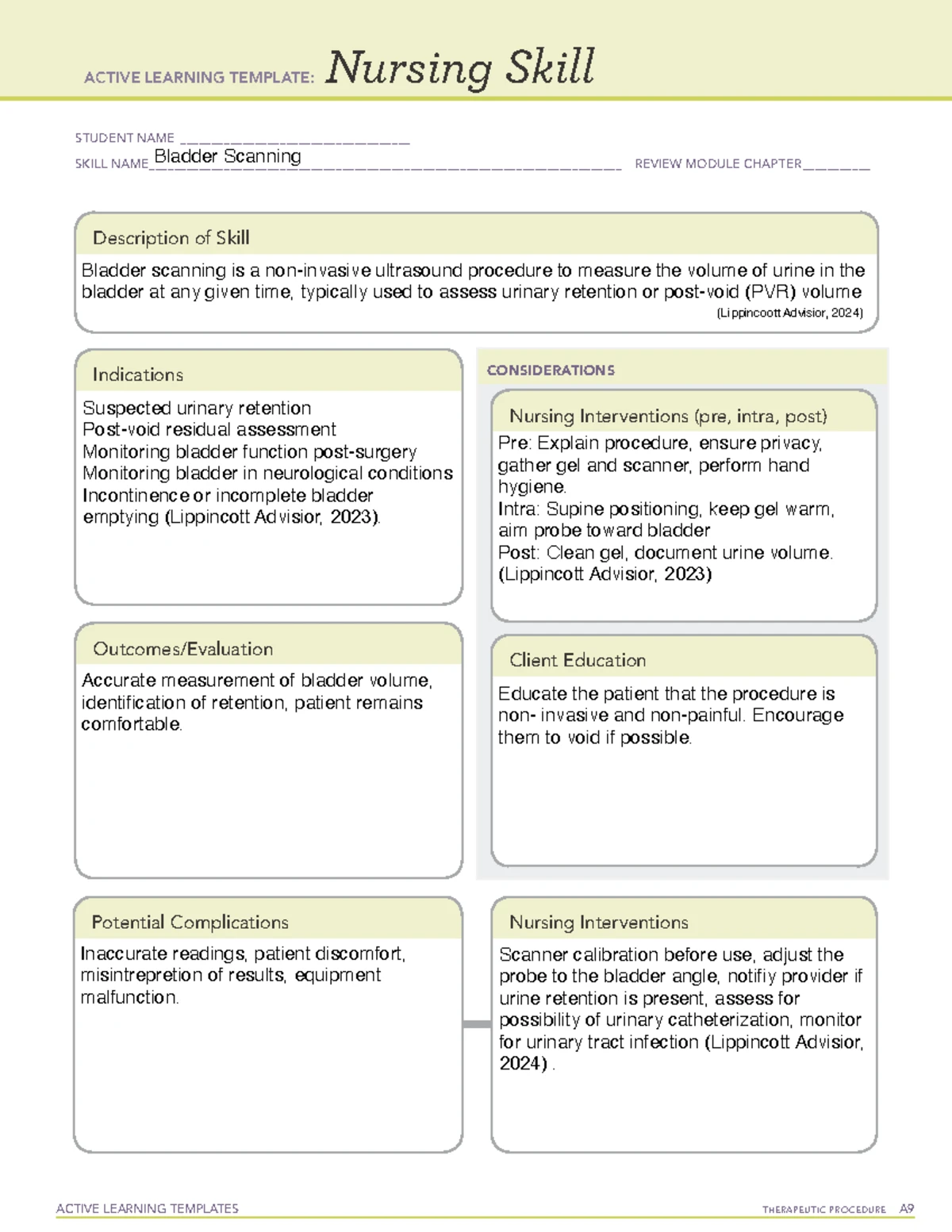 Bladder Scanning Fundamentals: Active Learning Templates for Nursing ...