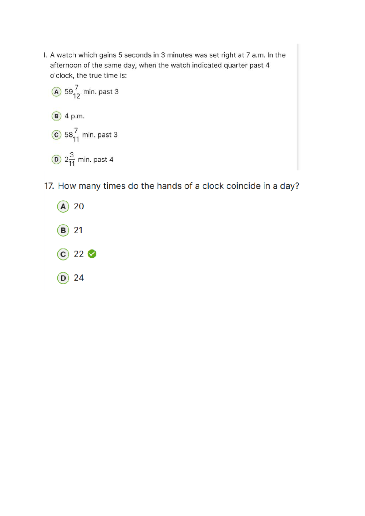 Imp Clock Reasoning - Practice Questions and Solutions - Studocu