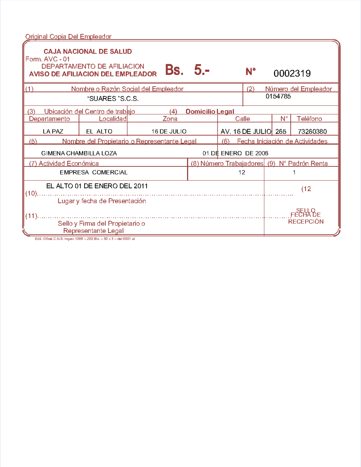 Pdf-formulario-avc-01 compress - Original Copia Del EmpleadorOriginal ...